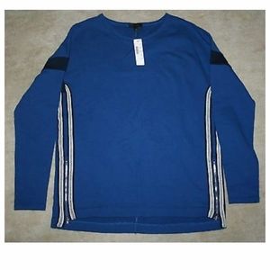J.CREW SIDE-ZIP SWEATSHIRT. SIZE: XS